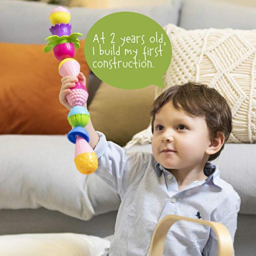 Lalaboom - Preschool Educational Beads - Montessori Shapes and Colors Construction Game and Learning Toy for Babies and Children from 10 Months to 4 Years Old - BL460, 48 Pieces in a Zipper Bag - immagine 14