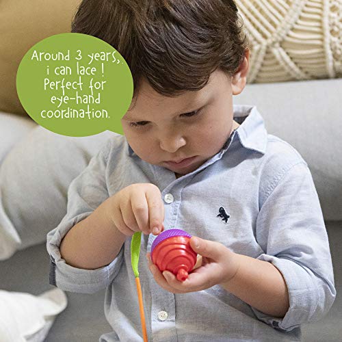 Lalaboom - Preschool Educational Beads - Montessori Shapes and Colors Construction Game and Learning Toy for Babies and Children from 10 Months to 4 Years Old - BL460, 48 Pieces in a Zipper Bag - immagine 15