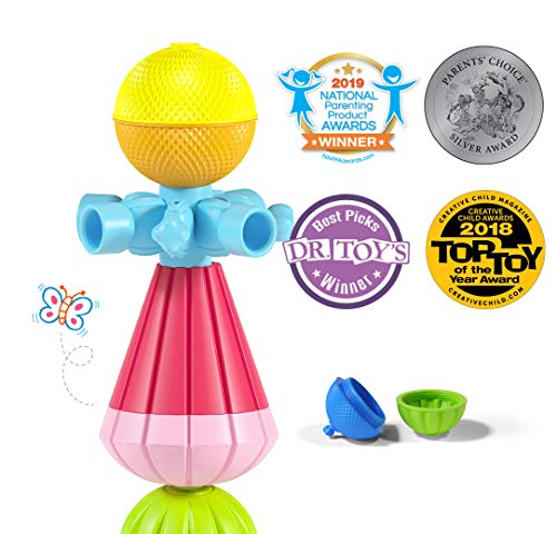 Lalaboom - Preschool Educational Beads - Montessori Shapes and Colors Construction Game and Learning Toy for Babies and Children from 10 Months to 4 Years Old - BL460, 48 Pieces in a Zipper Bag - immagine 7