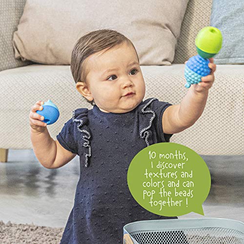 Lalaboom - Preschool Educational Beads - Montessori Shapes and Colors Construction Game and Learning Toy for Babies and Children from 10 Months to 4 Years Old - BL460, 48 Pieces in a Zipper Bag - immagine 11