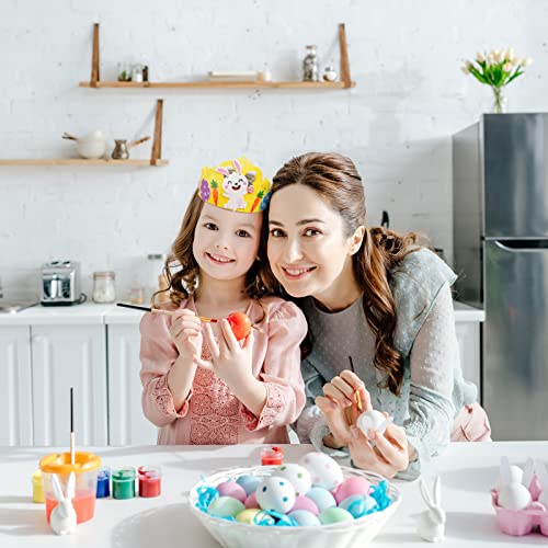 Landifor 4pcs Corone di Pasqua Corona Coniglio Bambini Pasquali Corona in Feltro Lavoretti Creativi per Bambini DIY Corona-per Pasqua Travestimento Imitazione Cosplay Festa Regalo - immagine 8