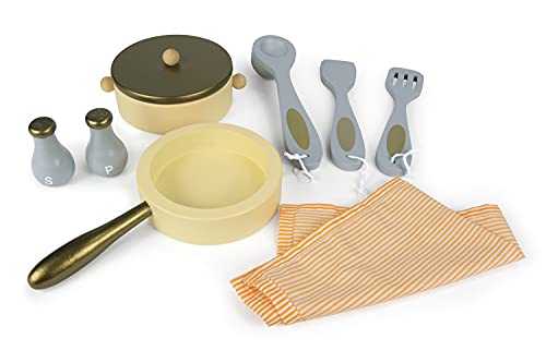 Leomark Cuisine Vintage in legno, giocattolo per bambini, gioco d'imitazione, educazione tavola divertimento, accessori da cucina, dimensioni: 59cm x 30cm x 75 cm (LxPxA) - immagine 8