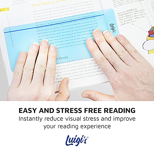 Luigi's 10 strisce di lettura per dislessia con sovrapposizioni colorate di colore. Regole di monitoraggio dell'aiuto alla lettura per dislessico Irlens, ADHD e stress visivo. - immagine 5