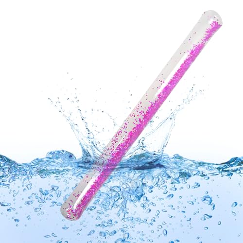 MMDOCO 1 tagliatella gonfiabile per piscina, 1,4 m, con glitter, per bambini e adulti, galleggianti gonfiabili per piscina, per giochi di sport acquatici (viola)