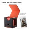 Mage Tech Scatola porta carte per MTG Commander, design brevettato, display Commander, come porta mazzo, adatta a 100 carte a doppia manica, include mattoncini e vassoio per dadi da 35 punti - immagine 9