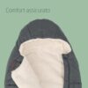 Maxi-Cosi Sacco Invernale Imbottito per Seggiolino Auto Neonato, Comodo, Pratico e Sicuro, Tessuti Morbidi, Lavabile, Compatibile con i Seggiolini Auto Neonato Maxi-Cosi, Twillic Graphite - immagine 3