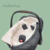 Maxi-Cosi Sacco Invernale Imbottito per Seggiolino Auto Neonato, Comodo, Pratico e Sicuro, Tessuti Morbidi, Lavabile, Compatibile con i Seggiolini Auto Neonato Maxi-Cosi, Twillic Graphite - immagine 4