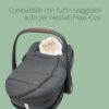 Maxi-Cosi Sacco Invernale Imbottito per Seggiolino Auto Neonato, Comodo, Pratico e Sicuro, Tessuti Morbidi, Lavabile, Compatibile con i Seggiolini Auto Neonato Maxi-Cosi, Twillic Graphite - immagine 7