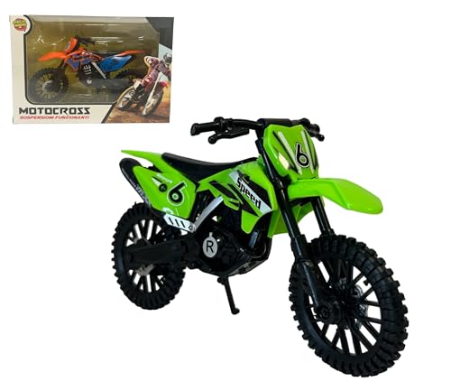 Modellino Moto Cross Moto Giocattolo Moto Grande Scala 1:12 Motocross Sospensioni Funzionanti Moto Giocattolo Moto Per Bambini Moto Gioco Moto Da Cross Giocattolo Modellino,Colori Assortiti