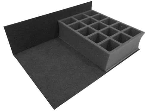 Navara GW - Vassoio di ricambio per Gamesworkshop SKIRMISH o BATTLE o CRUSADE, porta 15 HQ o truppe ingombranti su basi di dimensioni 40 mm, ideale per grandi figure fino a 70 mm di altezza.