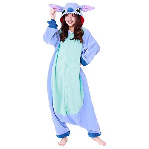Samourai Market Tuta intera da Stitch Kigurumi | Lilo & Stitch | SAZAC Kigurumi | Halloween e Carnevale | per bambini e adulti, taglia unica (155 – 180+ cm) - immagine 3