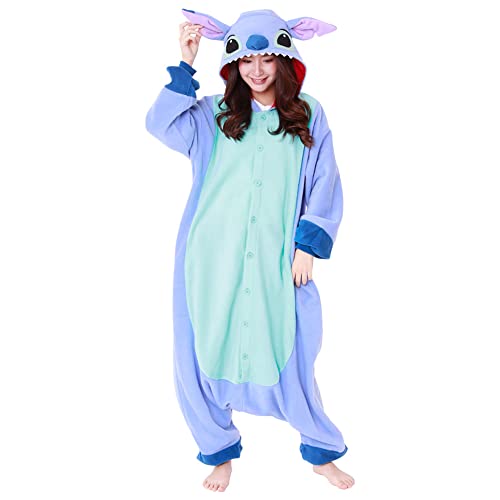 Samourai Market Tuta intera da Stitch Kigurumi | Lilo & Stitch | SAZAC Kigurumi | Halloween e Carnevale | per bambini e adulti, taglia unica (155 – 180+ cm) - immagine 4