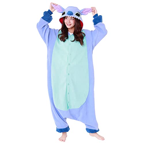 Samourai Market Tuta intera da Stitch Kigurumi | Lilo & Stitch | SAZAC Kigurumi | Halloween e Carnevale | per bambini e adulti, taglia unica (155 – 180+ cm) - immagine 5