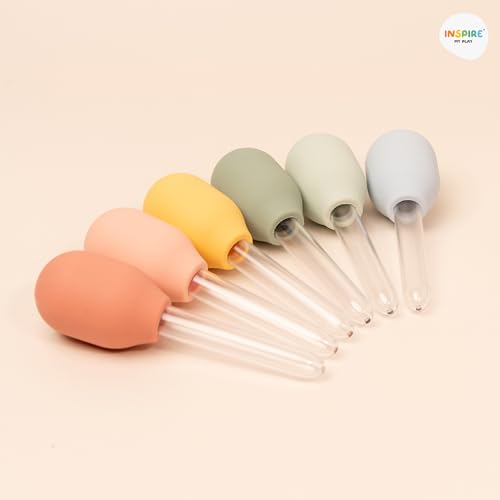 Set 6 pipette Inspire My Play per bambini - Pipette contagocce per bambini - Giochi e accessori sensoriali per gioco disordinato - Pastello - immagine 3
