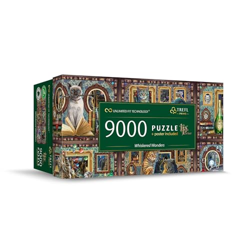 TREFL- Whiskered Wonders Prime UFT Wonders-9000 Pezzi, Lisa Parker, Puzzle Grande, Cartone con Spessore Maggiorato, BIO, EKO, Divertimento per Adulti e Bambini dai 12 Anni, Multicolore, 81035