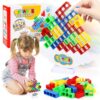 Tetra Tower Gioco Tetris Balance Gioco Gioco Bilanciamento Giocattolo 48 Blocchi Bilanciamento Puzzle per Assemblare Tetris, Blocchi impilabili Bilanciamento Gioco per Ragazzi e Ragazze a partire