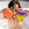 Ubbi Translucent Interchangeable Bath Toys for Baby and Toddler, Colorful Mix and Match Baby Bathtub Toys, Set di 4 - immagine 4