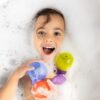 Ubbi Translucent Interchangeable Bath Toys for Baby and Toddler, Colorful Mix and Match Baby Bathtub Toys, Set di 4 - immagine 6