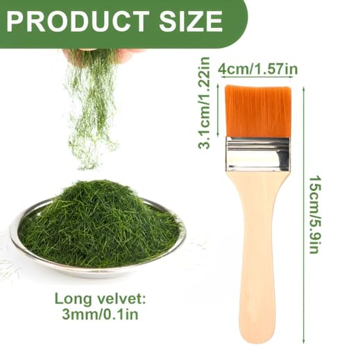 VPOUERY Static Grass Mixed Summer 2.5mm Acessories Materiali Scenic Multicolore Viene fornito con 1 spazzola - immagine 3