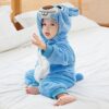 YloveM Unisex Bambino Pagliaccetto Autunno Inverno Incappucciato Pigiama Animale Stile Flanella Cosplay Costume Attrezzatura - immagine 8