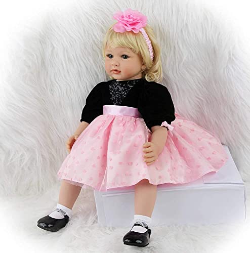 ZIYIUI Bambole Reborn 24 Pollici 60 cm Realistica Morbido Bambole Reborn in Silicone Morbido Bambole Reborn Femmine Giocattolo Regalo Bambole Reborn Toddler Compleanno Regalo Speciale - immagine 5