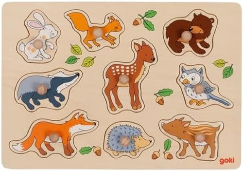 goki- Puzzle con Animali della Foresta, 57387