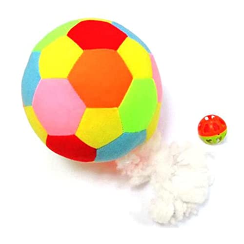 zalati Morbido Pallone da Calcio in Cotone Peluche per Interni ed Esterni per Divertenti Giochi Sportivi - Multicolore, 9,5 cm - immagine 5