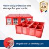 BCW Collectible Card bin – Holds 3200 Cards – Large Card Storage Box for Loose Trading Cards, Pokemon, MTG and Sports Card Storage Boxes, Includes 4 Card Bin Partitions, Sorting Card Box - immagine 3