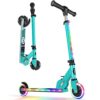 BELEEV V2 Monopattino Bambino 3-12 anni, LED Ruote Illuminate & Stem & Deck, Pieghevole Monopattino 2 Ruote per Bambina Ragazza Ragazzo, 3 Altezza Regolabile, Ponte Antiscivolo, Carico Massimo 50Kg