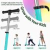 BELEEV V2 Monopattino Bambino 3-12 anni, LED Ruote Illuminate & Stem & Deck, Pieghevole Monopattino 2 Ruote per Bambina Ragazza Ragazzo, 3 Altezza Regolabile, Ponte Antiscivolo, Carico Massimo 50Kg - immagine 5