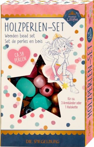 Die Spiegelburg LLF - Set di perline in legno, glitter/oro