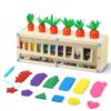 Giochi Montessori - Giocattoli in legno, gioco magnetico 3 in 1 per bambini, regalo per ragazze e ragazzi, regalo di gioco per bambini 2-5 anni, riconoscimento dei numeri, riconoscimento dei colori