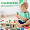 Giochi Montessori - Giocattoli in legno, gioco magnetico 3 in 1 per bambini, regalo per ragazze e ragazzi, regalo di gioco per bambini 2-5 anni, riconoscimento dei numeri, riconoscimento dei colori - immagine 7