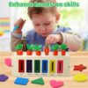 Giochi Montessori - Giocattoli in legno, gioco magnetico 3 in 1 per bambini, regalo per ragazze e ragazzi, regalo di gioco per bambini 2-5 anni, riconoscimento dei numeri, riconoscimento dei colori - immagine 8