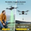 Holy Stone HS290 Drone pieghevole con telecamera FPV HD 1080P, quadricottero RC con flusso ottico, controllo tramite app, 3 velocità, 2 batterie modulari, regalo giocattolo cristiano per bambini, C0 - immagine 4