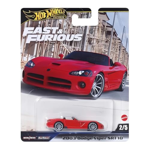 Hot Wheels FAST AND FURIOUS Auto 2003 DODGE VIPER SRT 10 Modellino Die Cast Scala 1:64 - lunghezza 7cm - JBL85