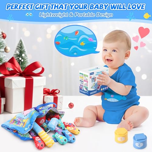 JoyJoyful Giochi Bambini Montessori 1 Anno, Gioco Pesca Morbidi per Bambino 1 Anno, Regali Regalo Bambino 1 Anno, Giochi Educativi 1 Anno, Colorato Gioco Giocattolo Bambini per 6 7 8 9 10 12 Mesi - immagine 7