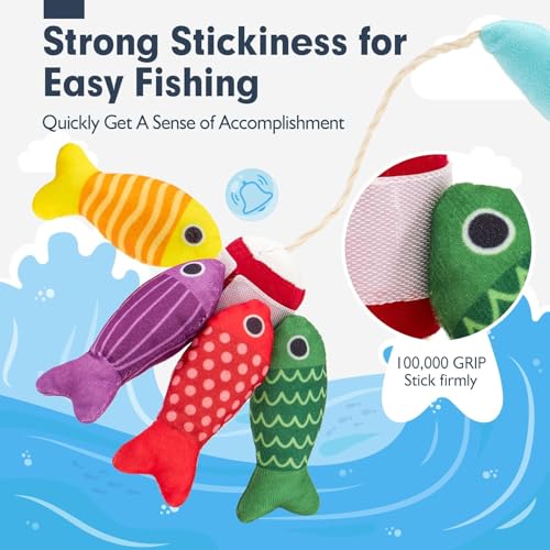 JoyJoyful Giochi Bambini Montessori 1 Anno, Gioco Pesca Morbidi per Bambino 1 Anno, Regali Regalo Bambino 1 Anno, Giochi Educativi 1 Anno, Colorato Gioco Giocattolo Bambini per 6 7 8 9 10 12 Mesi - immagine 8