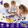 Kulveanju Puzzle Bambini 3 4 5 6 Anni, 128 Pezzi Puzzle da Universo Dirigibile, Grande Circolare Puzzle, Giochi Creativi Puzzle Regalo per Ragazzi e Ragazze 3-7 Anni, 42x42 cm - immagine 3