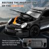 MODVKVK Porsche GT3RS 1:32 Modellino, Macchinine in Metallo Pressofuso, Giocattoli per Bambini con Suoni e Luci con Funzione pull-Back per Bambini dai 3 Anni in su e Collezionisti di Auto - immagine 7