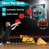 Mini Canestro Basket da Camera Sopra la Porta, 3 Modalità Mini Hoop con 3 Palline, Telecomando, Tabellone Segnapunti, Luce LED, Suoni di Tifo, Gioco Interattivo per Bambini Adulti Stanza Interna - immagine 3