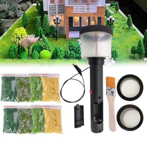 Mini Floccaggio Erba Statica, Mini Applicatore In 4 Colori Per Floccatrice 8 Erba Statica 2 Applicatore ABS Netcover Con Impugnatura Antiscivolo Per Modellazione Scenica Modellazione Tavoli Con Sabbia