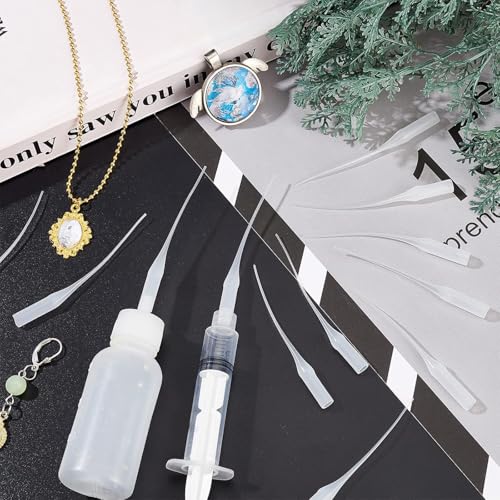 SHENGYIG Micropunte per Colla, 300 Pezzi 0,3 mm Uscita Colla Punte per Bottiglie di Colla, Contagocce di Precisione Micro Punte, per Modellismo DIY Riempiendo Fori Degli Spazi Vuoti - immagine 7