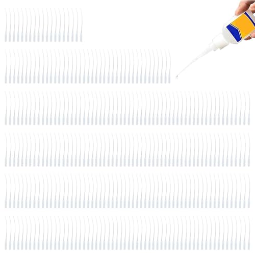 SHENGYIG Micropunte per Colla, 300 Pezzi 0,3 mm Uscita Colla Punte per Bottiglie di Colla, Contagocce di Precisione Micro Punte, per Modellismo DIY Riempiendo Fori Degli Spazi Vuoti - immagine 8
