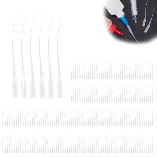 SHENGYIG Micropunte per Colla, 300 Pezzi 0,3 mm Uscita Colla Punte per Bottiglie di Colla, Contagocce di Precisione Micro Punte, per Modellismo DIY Riempiendo Fori Degli Spazi Vuoti