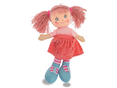 Teorema - Carlotta Bambola di Pezza con Capelli Colorati, Bambola Stoffa Colorata, Giocattolo per bambini, Altezza 30cm - immagine 3