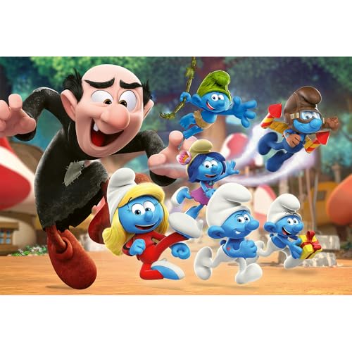 Trefl Puffi, le Lezioni di Grande Puffo-Puzzle 100Pezzi-Puzzle Colorati con i Protagonisti del Cartone Animato, Divertimento Creativo, per Bambini dai 5 anni, Multicolore, 16481 - immagine 3