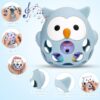 Venditer Giochi Neonato 0-3 mesi, Sonaglio Giochi Neonato 3-6 6-9 mesi, Montessori Giocattoli Bambino 0-6 Mesi Giochi Neonato Giochi Montessori 1 anno Giochi Sensoriali per Neonati owl blue - immagine 3
