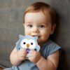Venditer Giochi Neonato 0-3 mesi, Sonaglio Giochi Neonato 3-6 6-9 mesi, Montessori Giocattoli Bambino 0-6 Mesi Giochi Neonato Giochi Montessori 1 anno Giochi Sensoriali per Neonati owl blue - immagine 6