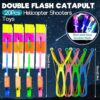 ZZXLOPEZ 20 Pezzi Elicottero Volante con Fionda, Elicottero Volare Giocattolo, Elicottero a Slingshot Razzo, LED Luminosa Flying Giocattoli, Giocattoli per Feste per Bambini Giocattoli Regali di Festa - immagine 3
